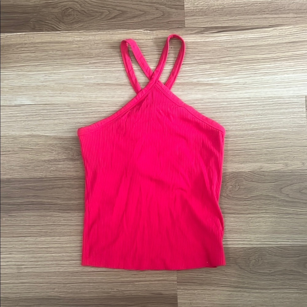 Old Navy Pink Sleeveless Fitted Crop Tank Top
